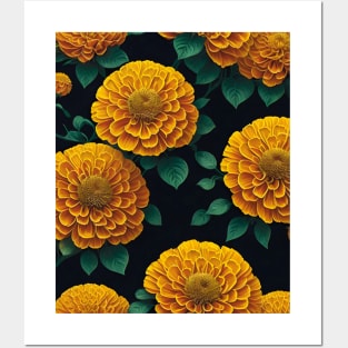 Golden Marigolds Dark Fantasy Posters and Art